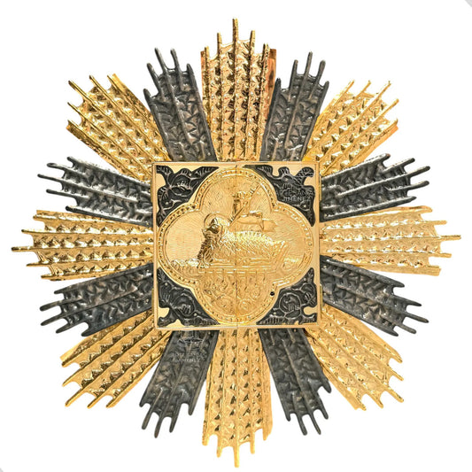 Sagrario católico con expositor, resplandor de rayos de 86 cm y baño de oro, hecho a mano en México