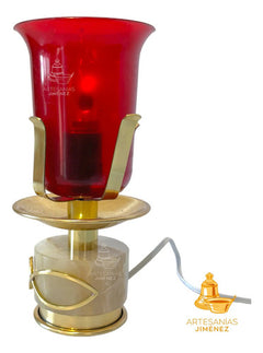 Candeleros Eléctricos Para El Santísimo Redondos 1/2 Semana  Dorado