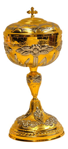 Caliz Copon Y Patena Vasos Sagrados Liturgico Extra Grande
