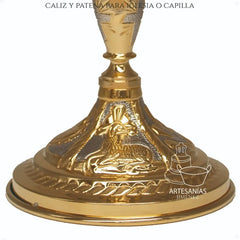 Caliz Para Iglesia O Capilla Con Patena Vaso Sagrado T22