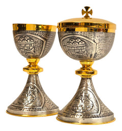Caliz Copon Y Patena Liturgico Vaso Sagrado D07