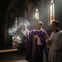 Incensario O Botafumeiro Y Naveta Grande Liturgico