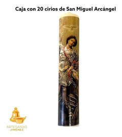 Cirio, Vela De Oración San Miguel Arcangel 20 Piezas 8x1.6cm