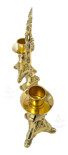 Baroque Altar Candlesticks & Table Cross Set