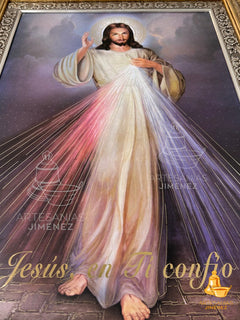 Cuadro San Jose 90x70 Cm Combinado Oro Y Plata Oro Y Plata