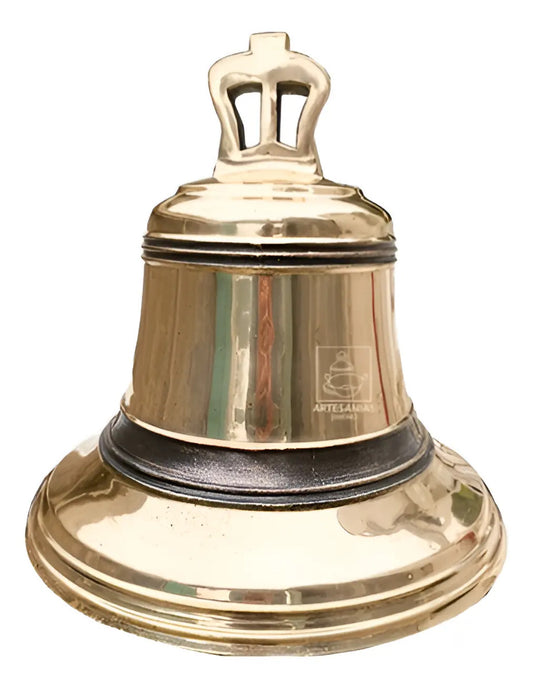 Campana de bronce artesanal para iglesia, fundida a mano en México
