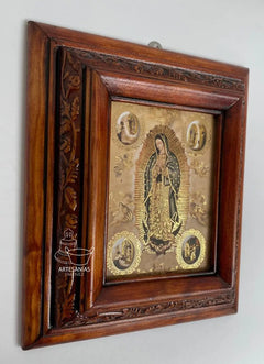 Cuadro Virgen De Guadalupe Y Las 4 Apariciones C0011 Nogal Nogal