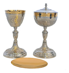 Caliz Y Copon Para Iglesia O Capilla Plateado C01