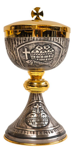 Caliz Copon Y Patena Liturgico Vaso Sagrado D02