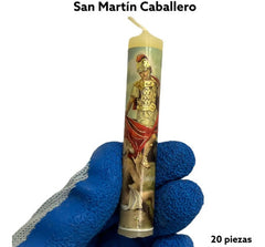 Cirio, Vela De Oración San Martin 20 Piezas 8x1.6 Cm