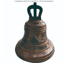 Bronze Wall Bell 10 kg Rustic Mexico 1810