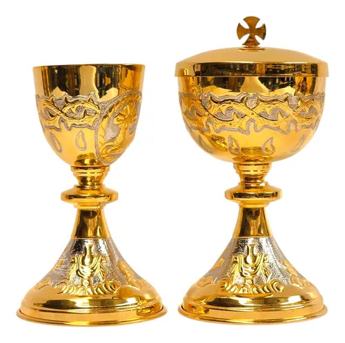 Caliz Copon Y Patena Liturgico Corona De Espinas A010