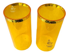 Pack De 2 Pantallas Cilíndricas De Acrílico Para Cirial, Color Amarillo