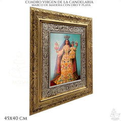 Cuadro Virgen De La Candelaria 45x40 Cm C003 Combinado Oro Y Plata Oro Y Plata