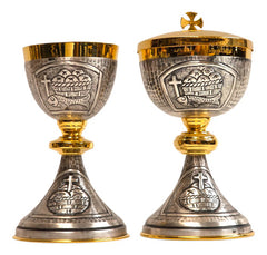 Caliz Copon Y Patena Liturgico Vaso Sagrado D03