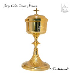Caliz Copon Y Patena Para Iglesia O Capilla C314 Tradicional