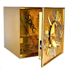 Sagrario Con Expositor De Santísimo Jhs Dorado 30x30 Cm