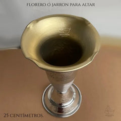 Floreros O Jarrones 25 Cm Para Altar 2 Piezas Plateado Tulipán