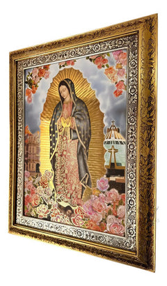 Cuadro San Jose 90x70 Cm Combinado Oro Y Plata Oro Y Plata