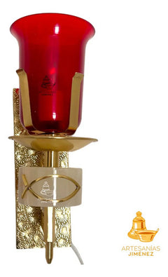 Candelero O Candelabro De Pared Onix Eléctricos Foco Dorado