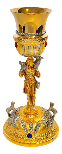 Caliz Para Iglesia O Capilla A907 Jhs Clavos Y Uvas