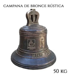 Campana De Bronce Envejecida De 50 Kg Capillas, Haciendas