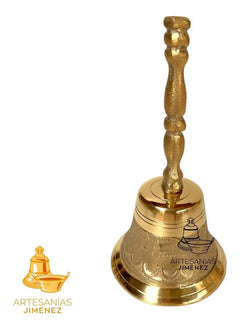 Campana De Mano No. 10 Con Mango De Bronce