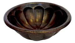 Lavamanos O Lavabo De Cobre Martillado 43 Cm Gajos Patinado Cobre Envejecido Cobre Envejecido