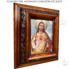 Cuadro Sagrado Corazon De Jesus C027 Nogal Nogal