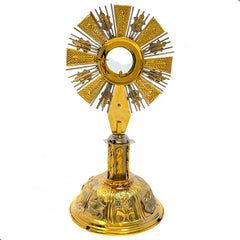 Custodia Eucaristica Ostensorio Cristo Rey Alpaca 60 Cm