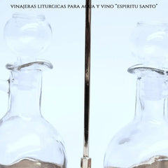 Juego De Vinajeras Para Agua Y Vino Cristal A961 Plateada