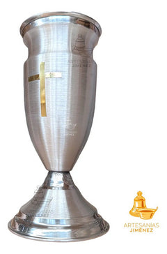 Floreros O Jarrones 40 Cm Iglesia O Capilla Con Cruz Cuello Plateado Tulipán