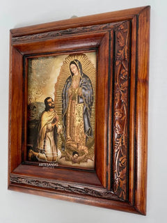 Cuadro Virgen De Guadalupe Y Juan Diego C00018 Nogal Nogal