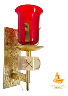Candelero O Candelabro De Pared Onix Eléctricos Foco Dorado