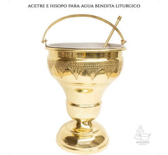 Acetre E Hisopo Para Agua Bendita Religioso A806 Grande