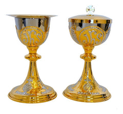 Caliz Copon Y Patena Liturgico Jhs Y Símbolos Litúrgicos C1