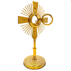 Custodia Liturgica Ostensorio Santísimo De Alpaca 55 Cm