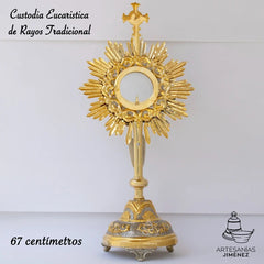 Custodia Eucarística Ostensorio Santísimo Tradicional 67 Cm