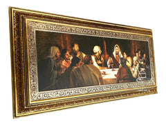 Cuadro Ultima Cena 70x40 Cm C2 Marco Oro Y Plata Oro Y Plata