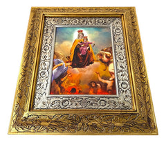 Cuadro Virgen Del Carmen 45x40 Cm C006 Combinado Oro Y Plata Oro Y Plata.