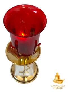 Candeleros De Mesa Para Altar Piramidal Electrico 1/2 Semana Dorado
