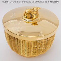 Cesto Copon Liturgico 300 Hostias Dorado