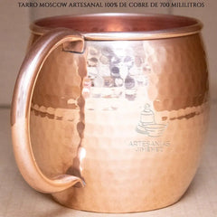 Tarro de cobre martillado Moscow Mule de 700 ml