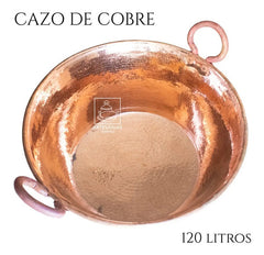 Cazo De Cobre Artesanal Capacidad 120 Litros Grueso