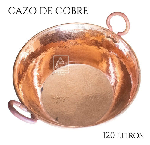 Cazo De Cobre Artesanal Capacidad 120 Litros Grueso