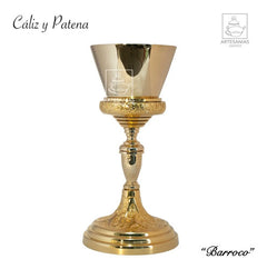 Caliz Y Patena Para Iglesia O Capilla C418 Barroco Dorado