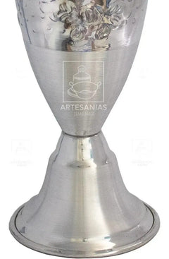 Church Altar Vases Pair 30 cm, Silver, Tulip