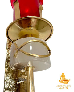 Candelero O Candelabro De Pared Onix Eléctricos Foco Dorado