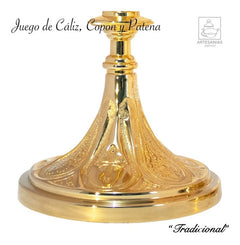 Caliz Copon Y Patena Para Iglesia O Capilla C397 Tradicional