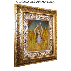 Cuadro Anima Sola 45x40 Cm Combinado Oro Y Plata Oro Y Plata
